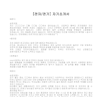 자기소개서(전기전자) 자기소개서(전기전자)